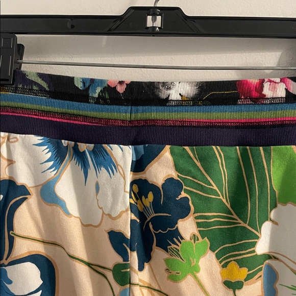 JW LOS ANGELES Johnny Was LARGE Multicolor Floral Pockets JOGGERS SWEATPANTS - Picture 9 of 12